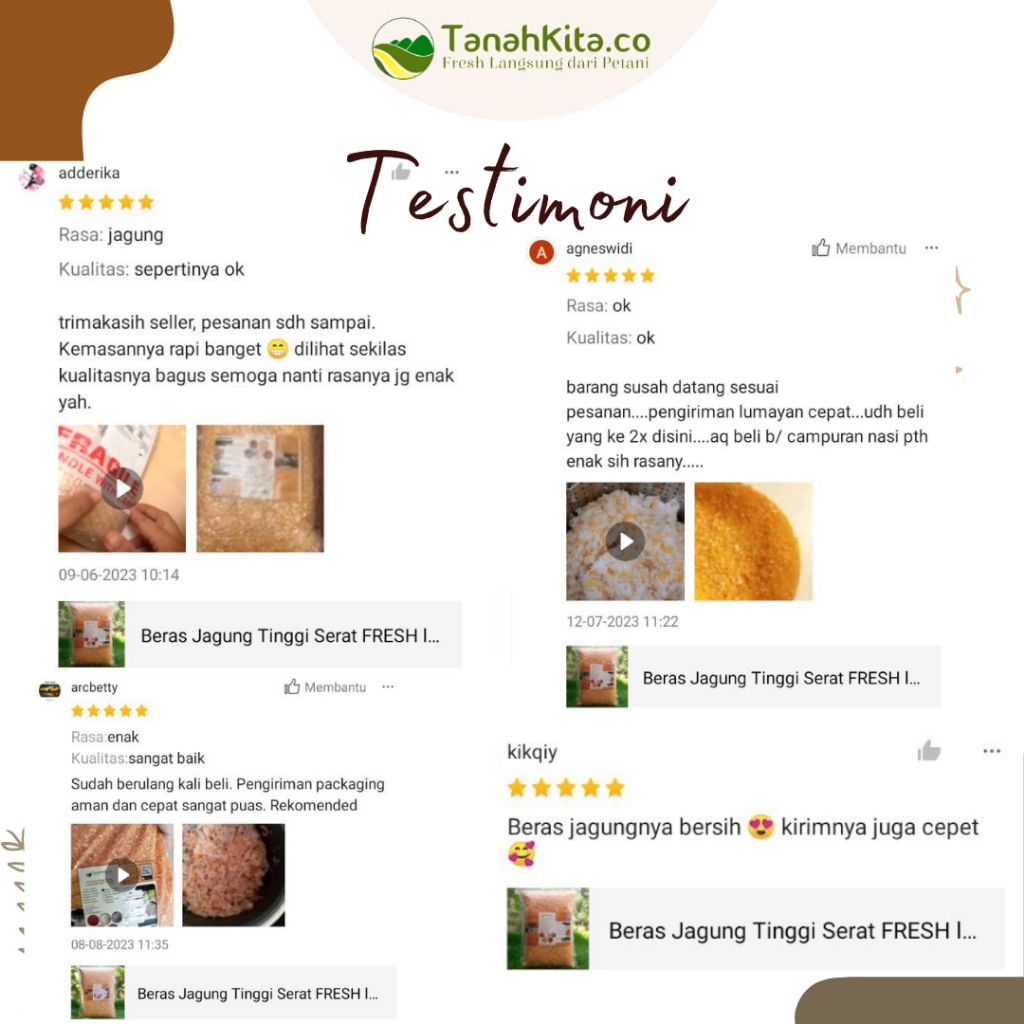 

KTr190 Beras Jagung Tinggi Serat FRESH Langsung Dari Petani (1kg Vacuum)