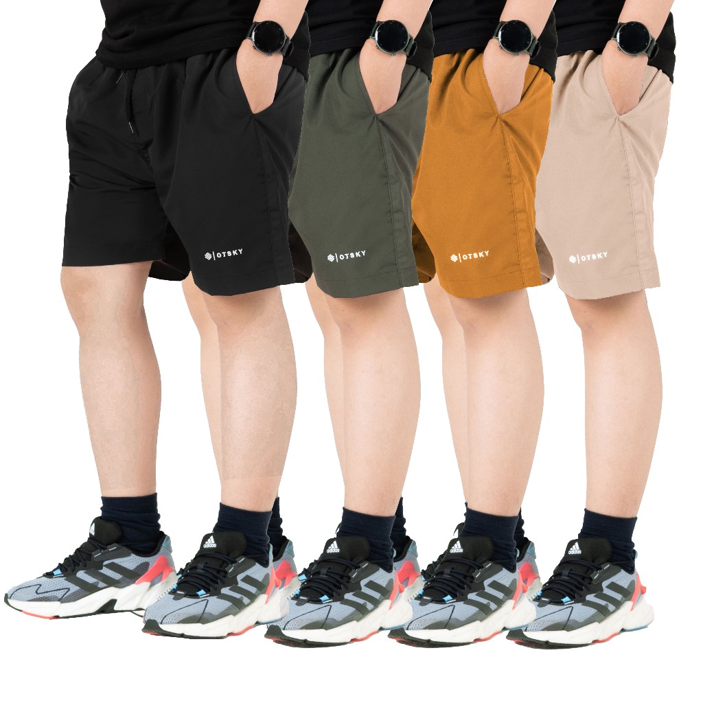 Otsky Boardshort Pants JN Black,Cream & Army Parasut Pendek Pria