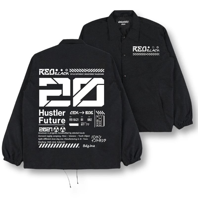 JAKET COACH RED BLACK