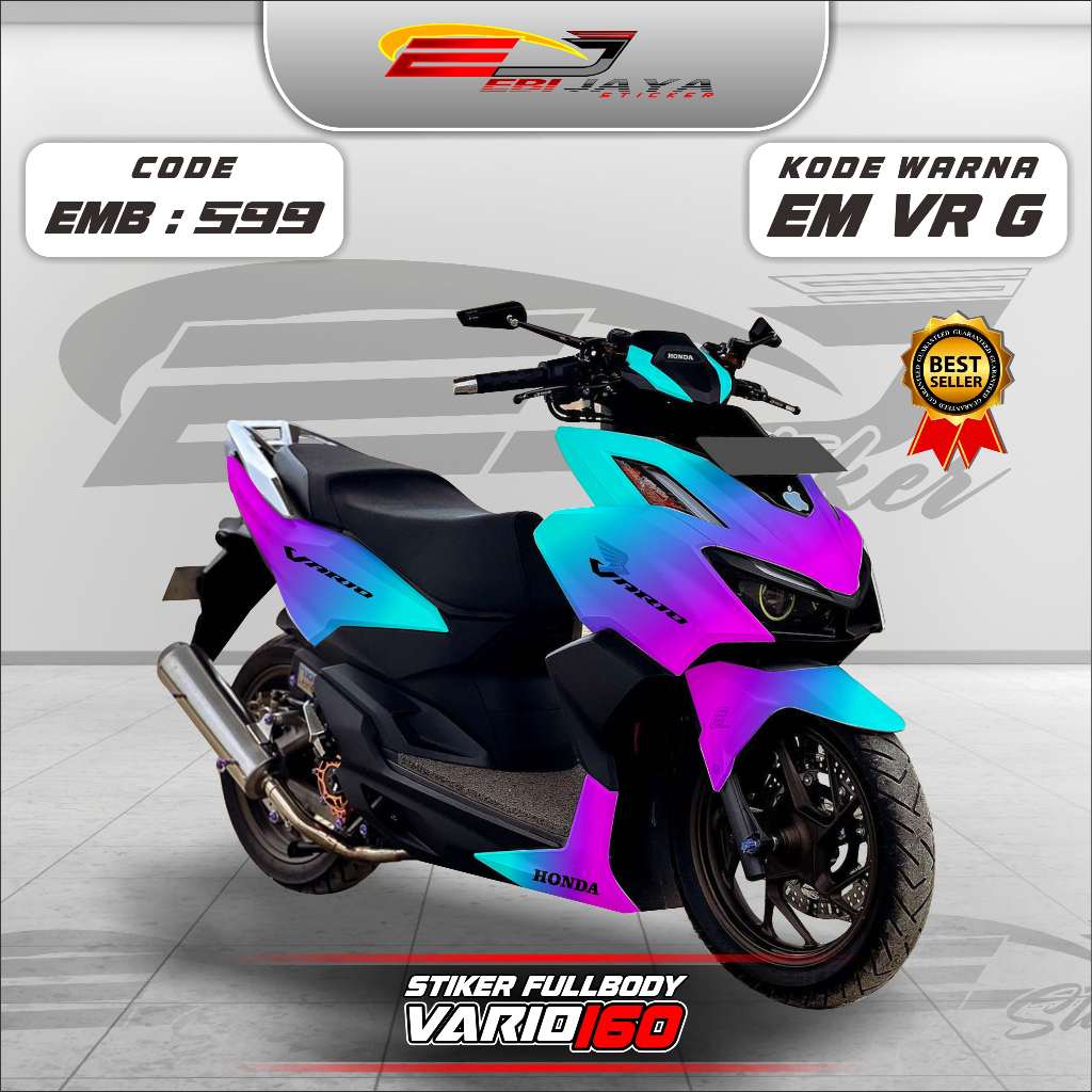 STIKER MOTOR VARIASI BODY VARIO 160-STIKER DECAL CUSTOM UPDATE TERMURAH FULL BODY VARIO 160-EMB599