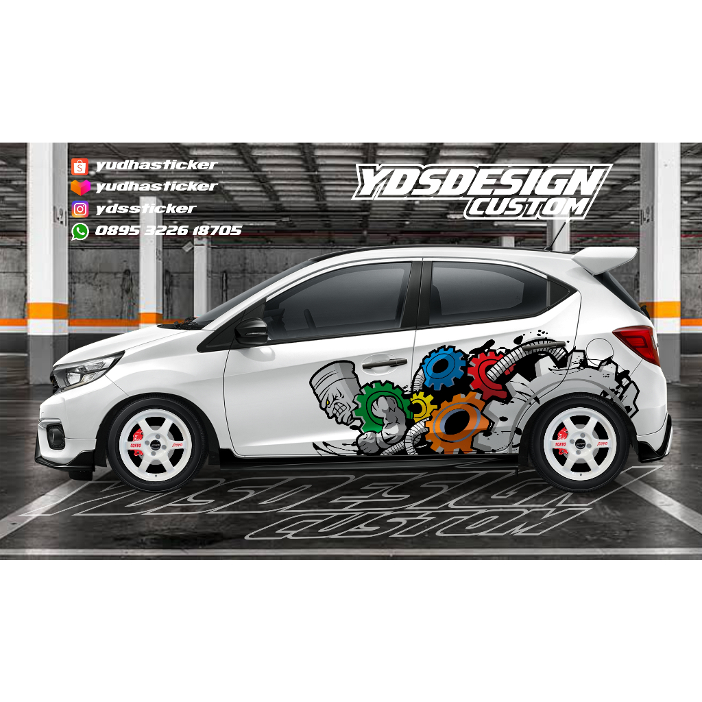 VARIASI STIKER / MOBIL ANIME/ STICKER MOBIL AGYA, BRIO / DECAL STIKER JAZZ