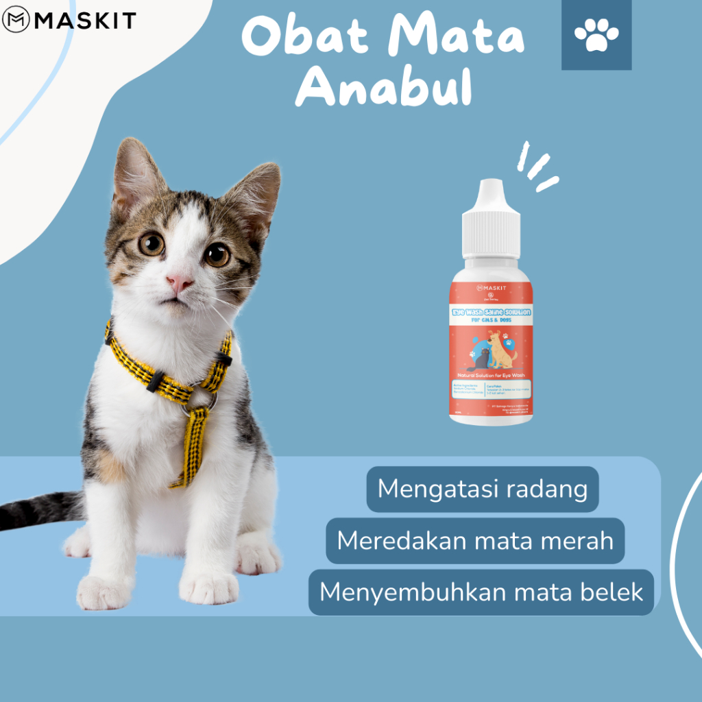 Obat Tetes Mata Kucing Anjing Anabul Sakit Bengkak Belekan Katarak Drop Untuk Pembersih Belek Hewan 