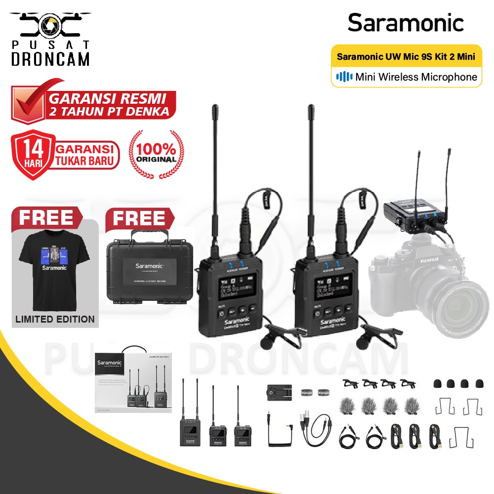 Saramonic UwMic9s Kit 2 Mini Wireless Mic UwMic 9s Kit2 Mini Original