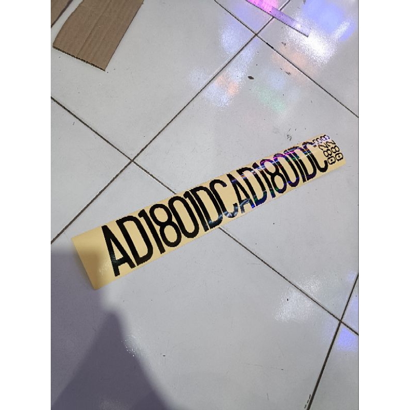 Stiker Plat Nomor Mobil Font Lama
