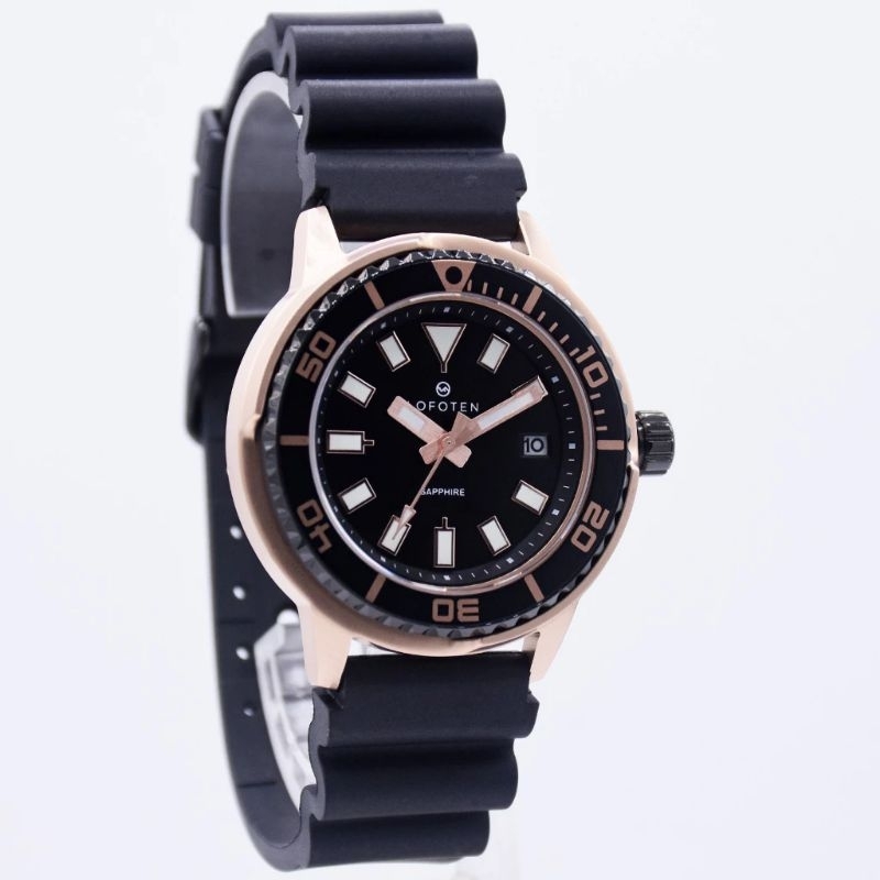 LOFOTEN 6528 Jam tangan Pria Analog saphire strap Rubber Original