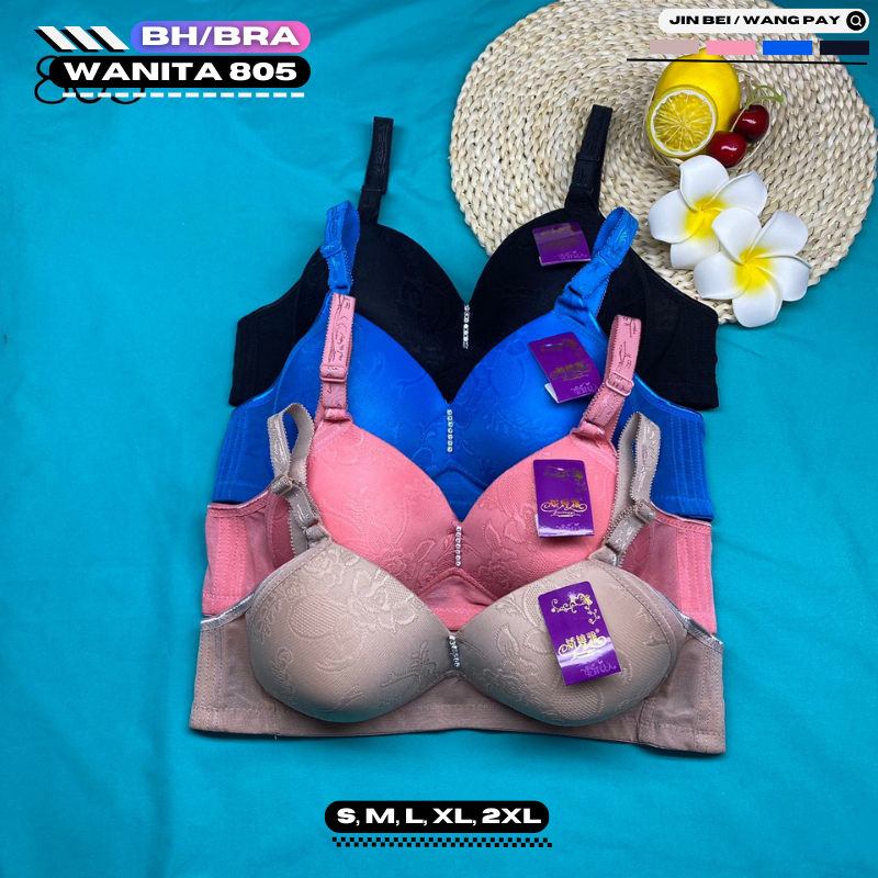 JUMBO 36-42 BRA / BH NO KAWAT 805 BUSA TIPIS KAIN LEMBUT IMPORT Pakaian Dalam wanita murah import