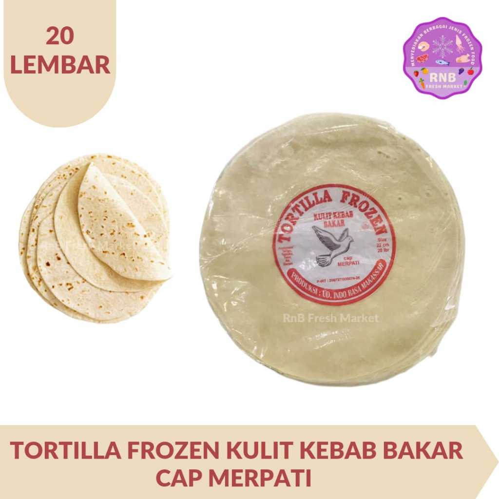 

Tortilla Frozen Kulit Kebab Bakar Cap Merpati Isi 20 Lembar