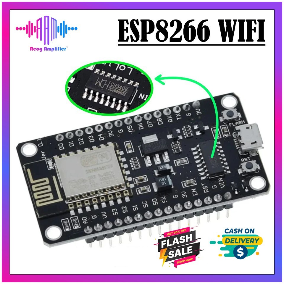 ESP8266 WIFI NODEMCU LUA IoT V3 4MB 32MBITS CP2102 FLASH ESP12 BOARD