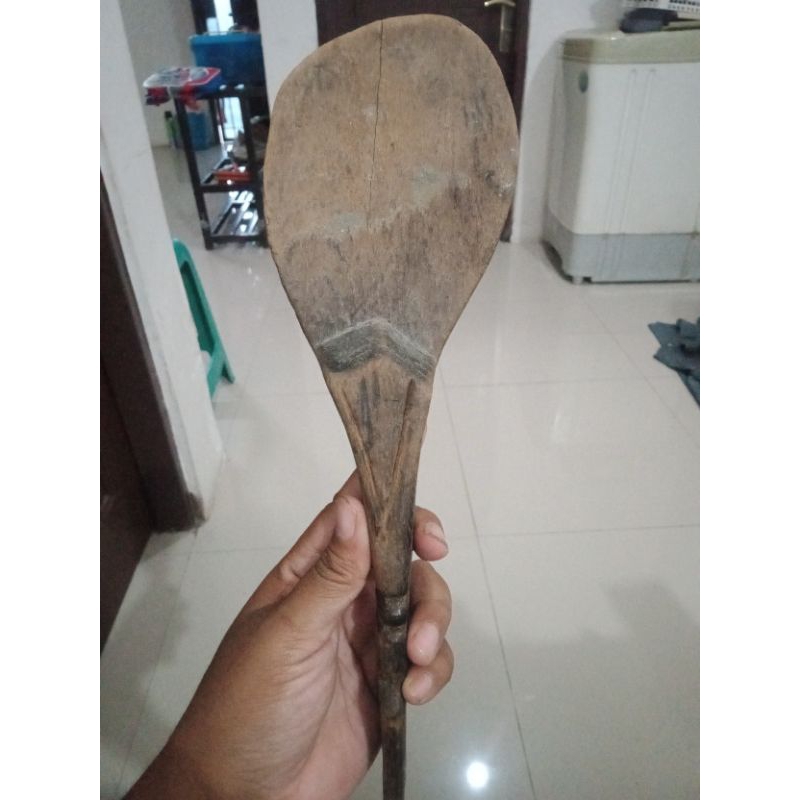 Centong kayu jadul kuno tua unik lawas centong ukir langka