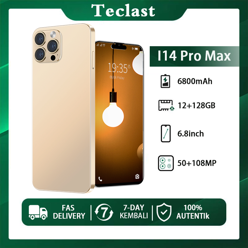 【Bisa COD】 Baru hp Murah 6.8inci i14 Pro Max 5G WIFI Jaminan Kualitas RAM 12GB ROM 512GB 50+108MP Or