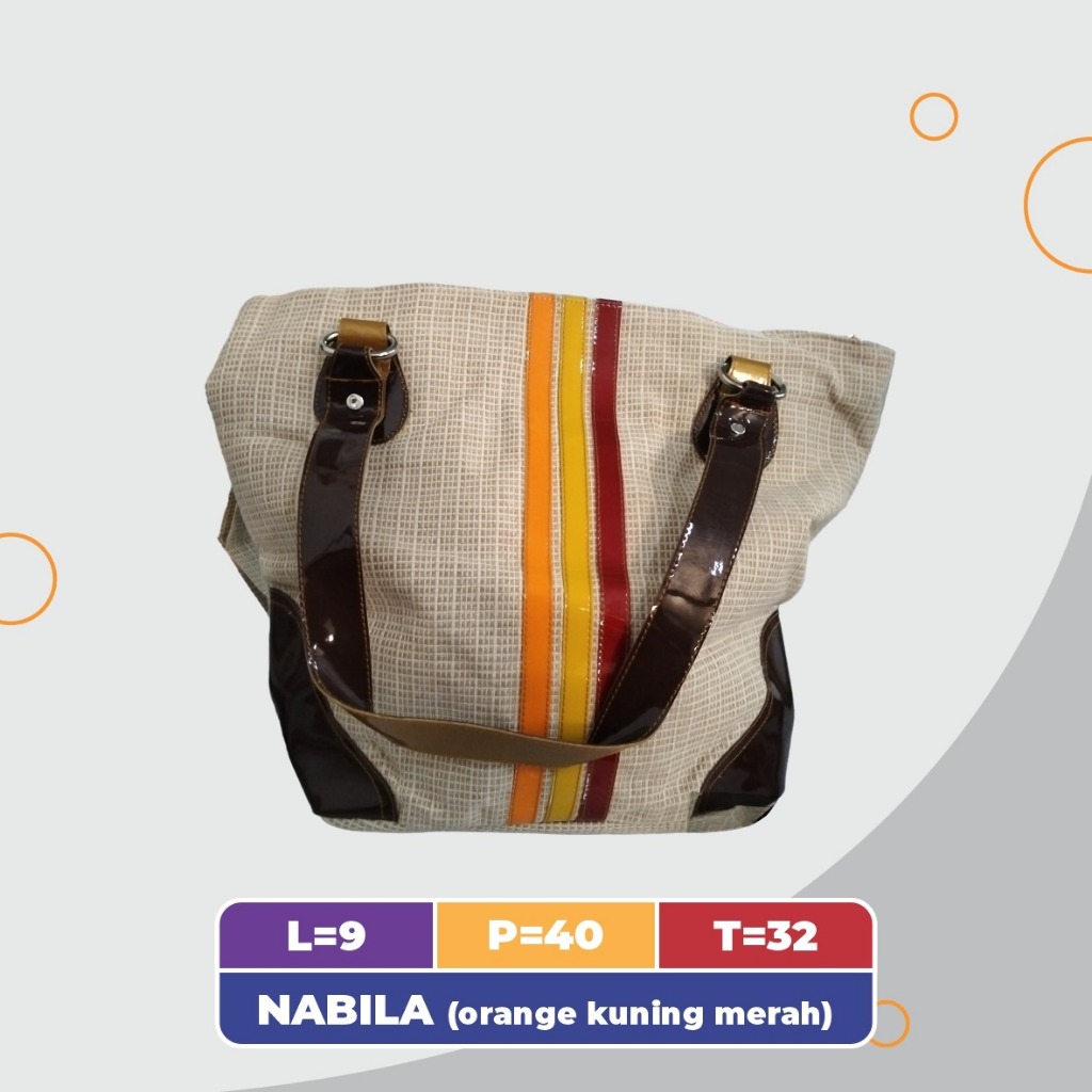 TAS BAHU TAS SELEMPANG TAS EXPORT WANITA TYPE NABILA ORANGE KUNING MERAH
