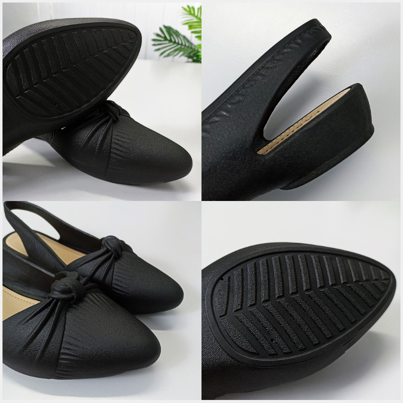 NEW ARRIVAL Sepatu Flat Wanita Tali Belakang Flat Shoes Jelly Sepatu Kerja Import Bahan PVC Lembut