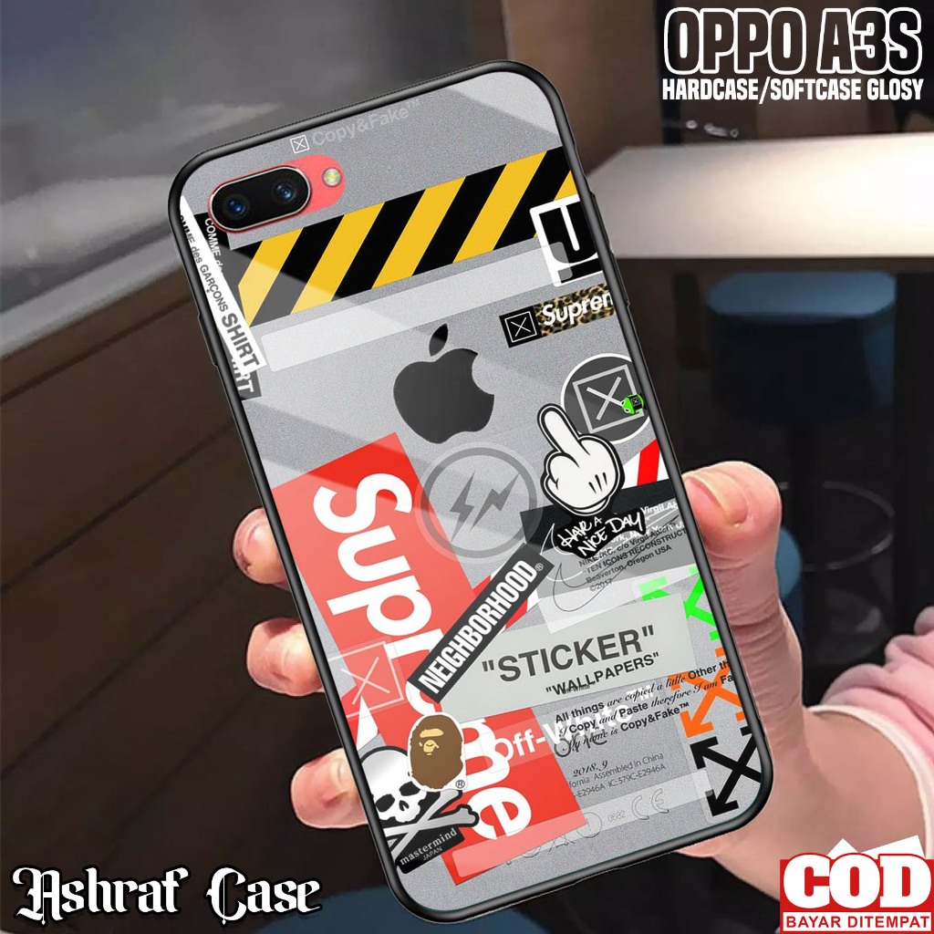 Case Oppo A3S - Casing Hp Oppo A3S ( BA ) Kesing Hp Oppo A3S - Silikon Hp Oppo A3S - Softcase Glass 