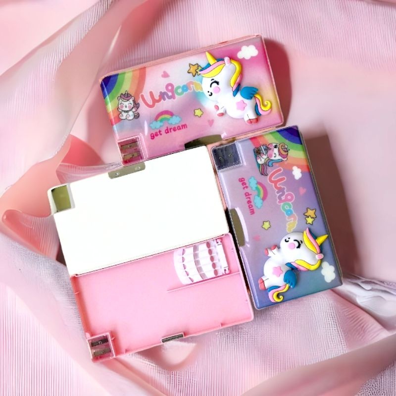 

PENCIL CASE KOTAK PENSIL ANAK SEKOLAH GAMBAR UNIQORN TIMBUL LUCU
