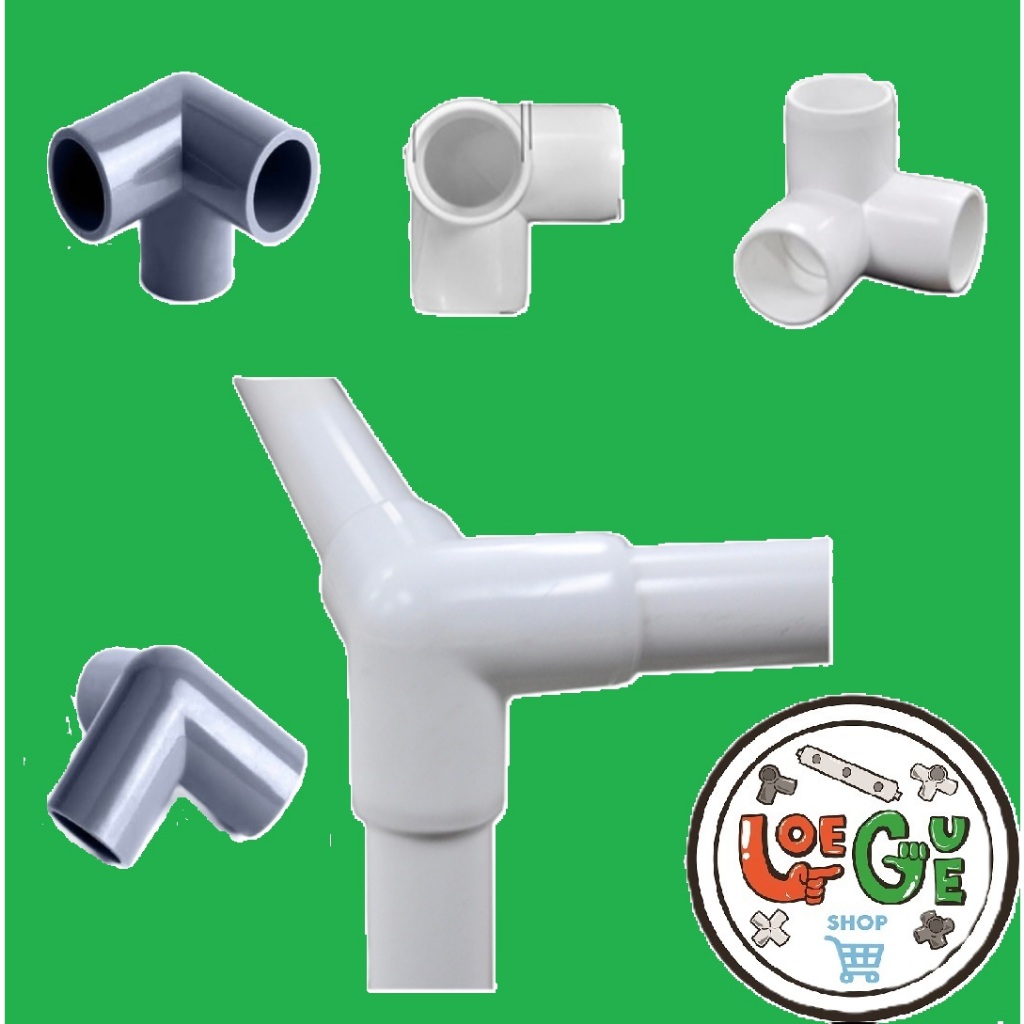 Fitting 3 Way sambungan konektor side tee elbow pipa pvc 3 cabang arah ukuran 3/4 inch atau 26 mm wa