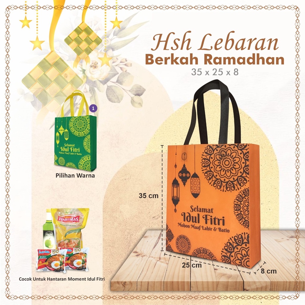 

Goodie Bag Idul Fitri Lebaran Tas Spunbond Lebaran Idul Fitri Tas Hari Raya Idul Fitri Lebaran 35x25x8 Berkah Ramadhan