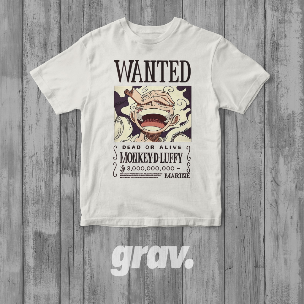 PREMIUM Tshirt Wanted Poster Monkey D Luffy Gear 5