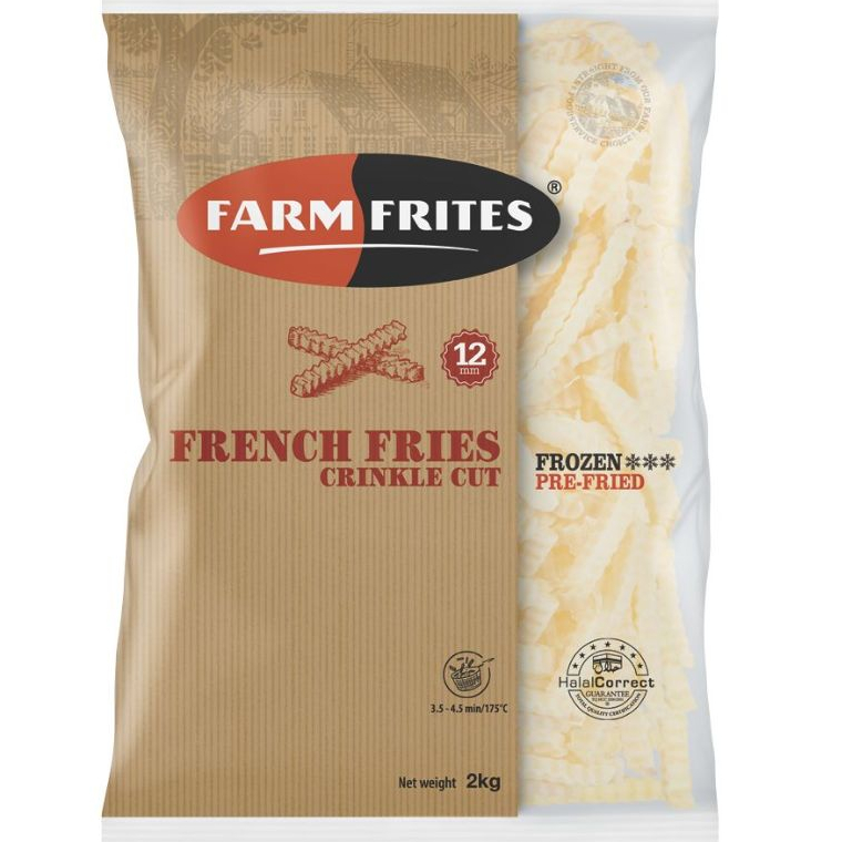 

FARM FRITES French Fries Crinkle Cut / Kentang Goreng Crinkle Cut 2kg