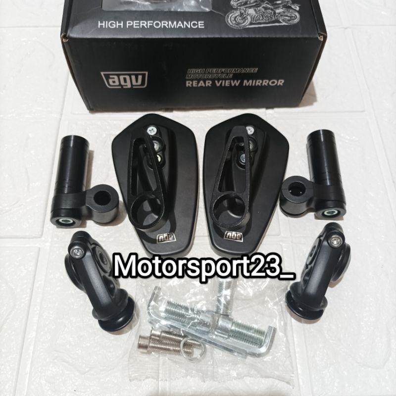 Spion Jalu Oval Bar End CNC Agv Spion Agv Spion Trioval Agv Black Series Universal Nmax Aerok Lexi V
