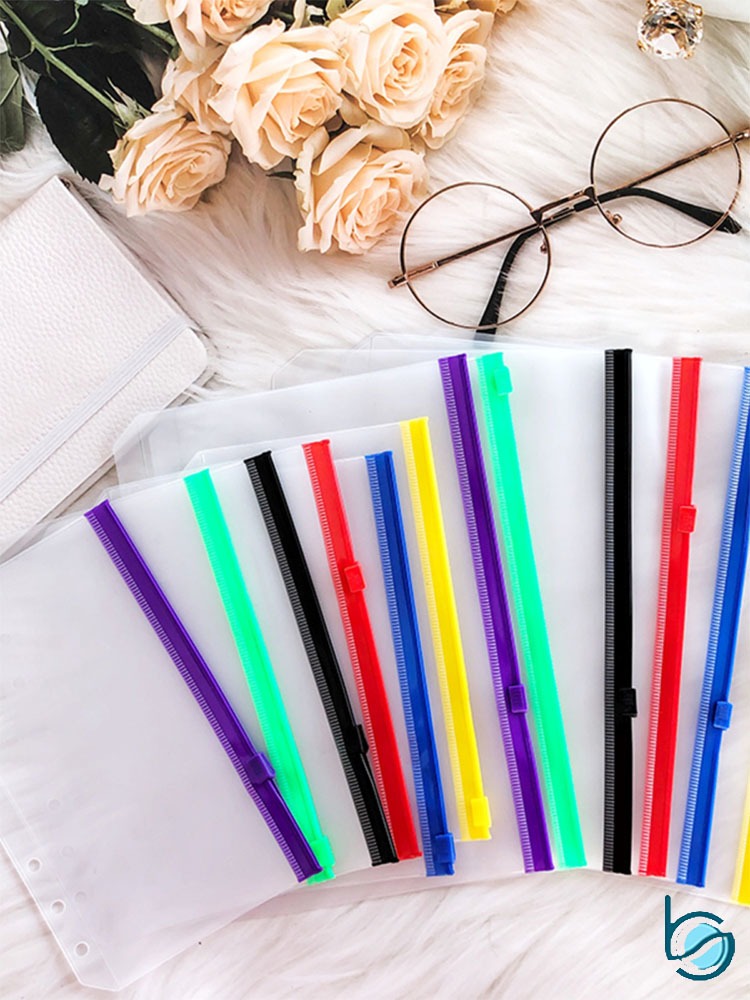 

A6 Kantong Serbaguna Pouch Resleting Ziplock Warna Binder ZIPLOCK SLEEVE WARNA WARNI 6 Ring - Best Stationary