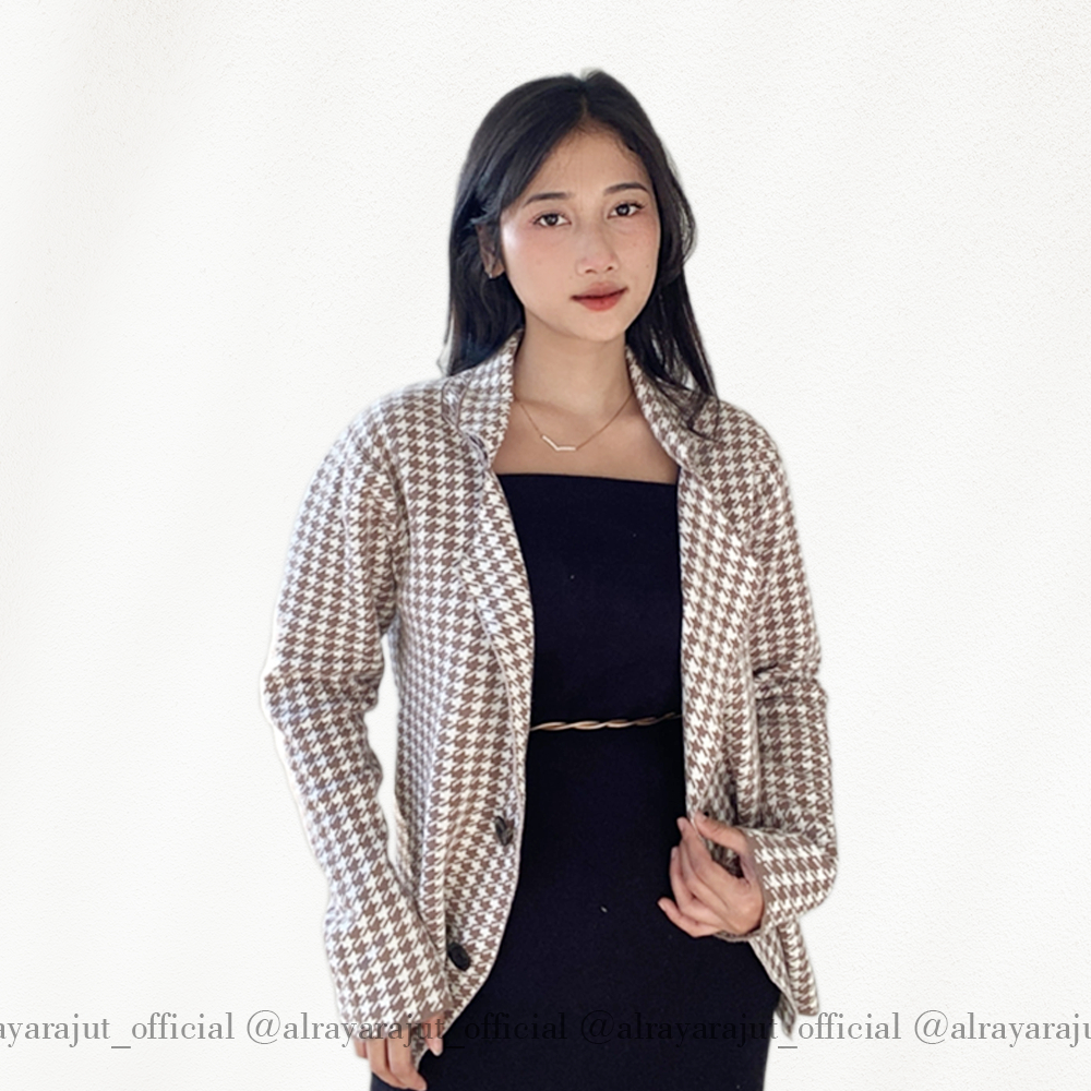 BLAZER RAJUT WANITA KOREA IMPORT MURAH LENGAN PANJANG/BLAZER KNIT WANITA PREMIUM KEKINIAN