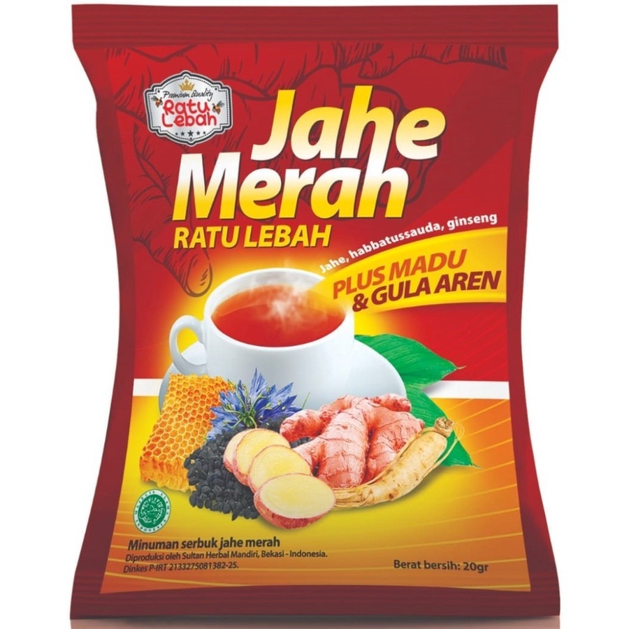 

JAHE MERAH RATU LEBAH | PERENCENG ISI 10 SACHET | JAHE MERAH RATU LEBAH
