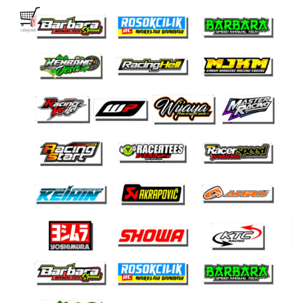 HEMAT✔✔21 PCS Sticker Motor Balap Racing Herex / Sticker Vinyl Print & Cut Stiker Motor Sticker VIRA