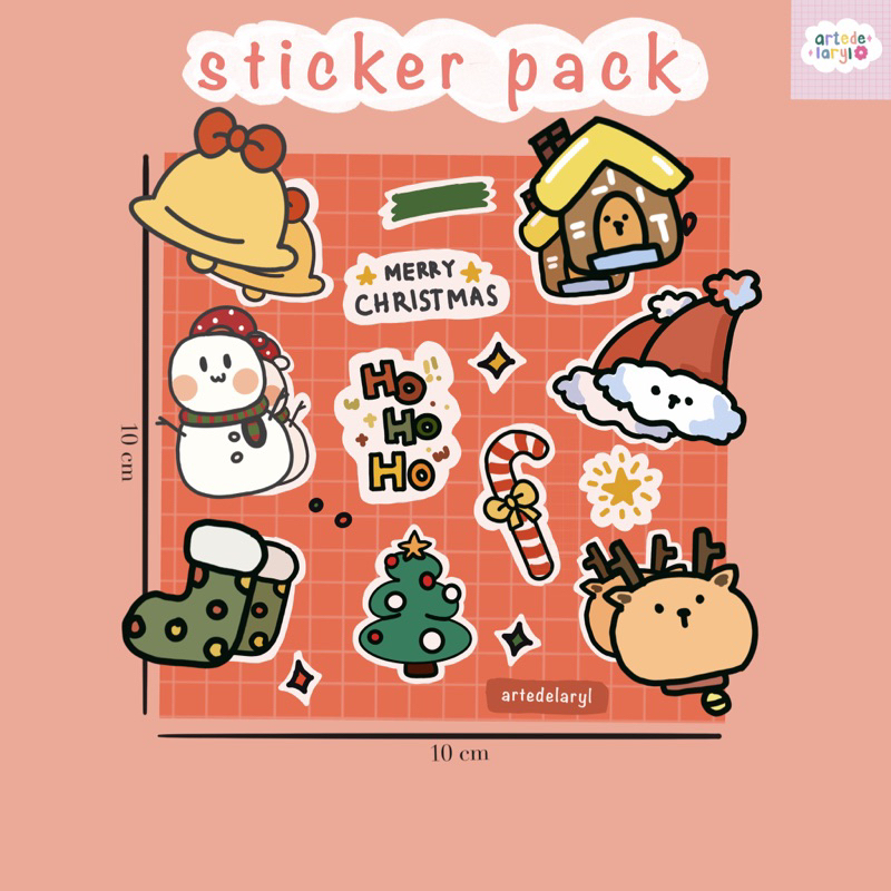 

STIKER CHRISTMAS | SQUARE KISS CUT