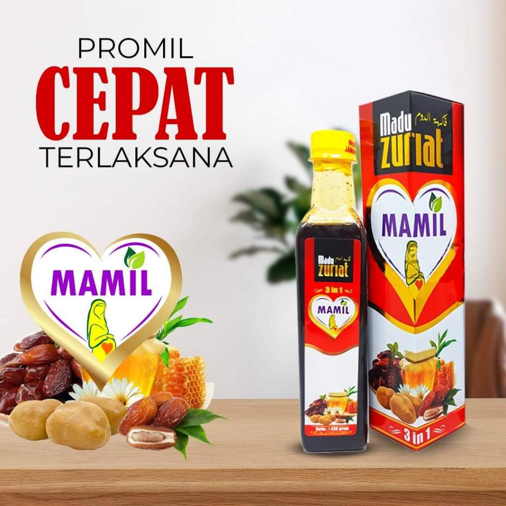 Madu zuriat mamil 3 in 1 / Madu buah zuriat / promil / program hamil plus sari kurma plus madu KEMAS