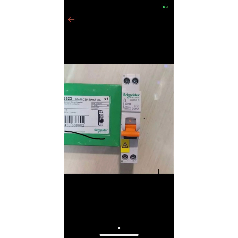 RCBO slim 20A Schneider