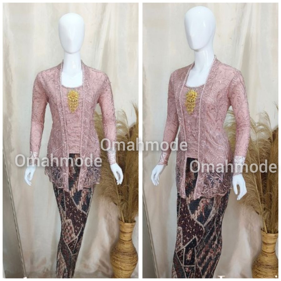 KEBAYA KUTU BARU MODERN/KEBAYA PESTA/KEBAYA WISUDA SIZE M-XXL - ROSE GOLD, Atasan XXL