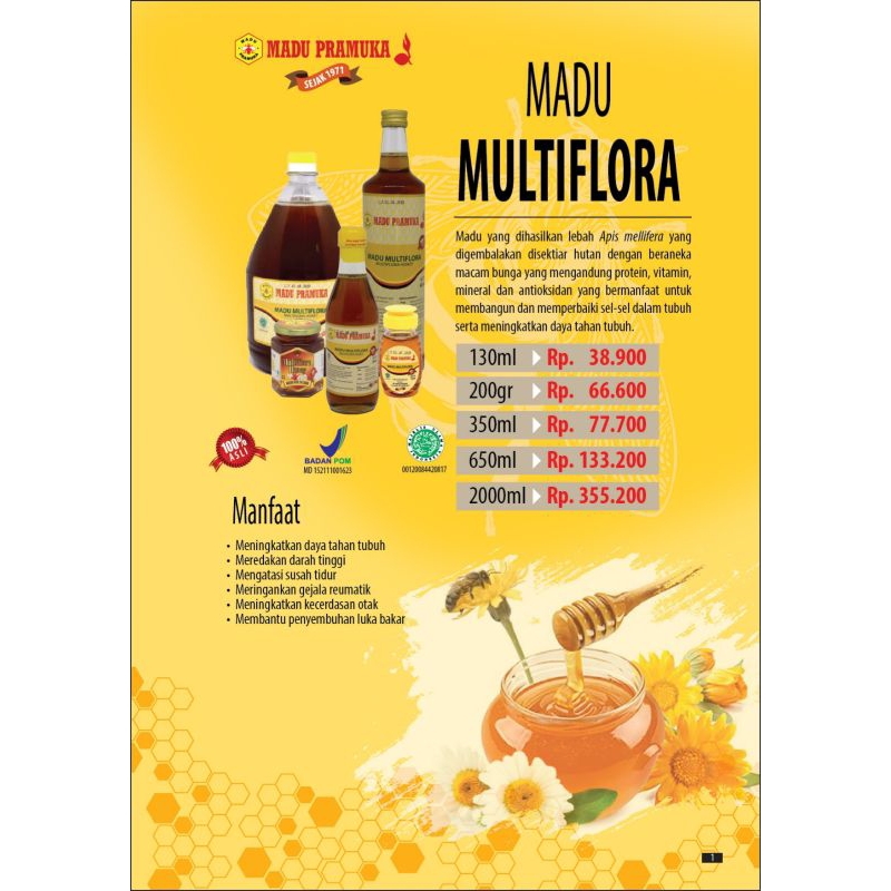 

Madu Multiflora Pramuka 350 ml