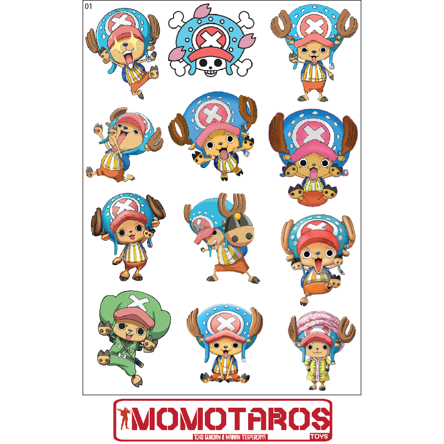 

Sticker murah antiair transparan Tony Chopper solo One piece 1 pc