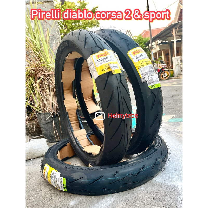 ban Pirelli Diablo Rosso Corsa 2 90/80 100/80 110/70 tubeless ring 17 / ban pireli diablo rosso spor
