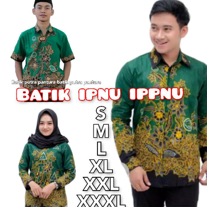 Promo ✔️⭐ Kemeja Batik IPNU IPPNU Nasional Resmi NU  Blouse Ippnu pekalongan batik Ipnu nasional