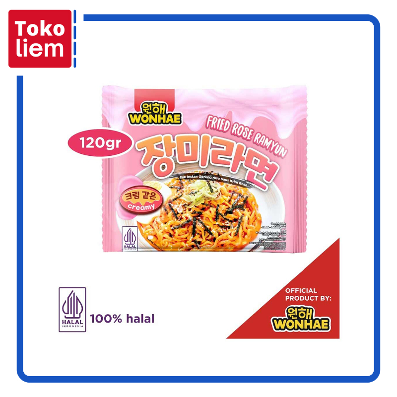 Wonhae Instant Fried Noodle Rose Ramyun 120G
