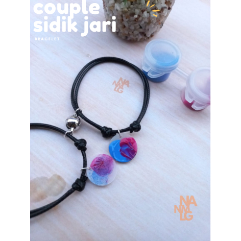 Gelang Couple Sidik Jari DIY  1pasang