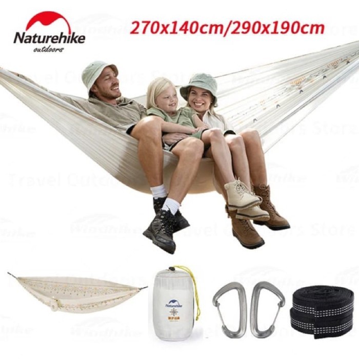 HAMMOCK NATUREHIKE CNH22HJ004 2 ORANG HIKING TEMPAT TIDUR GANTUNG PENDAKI GUNUNG BERKEMAH TRAVELLING