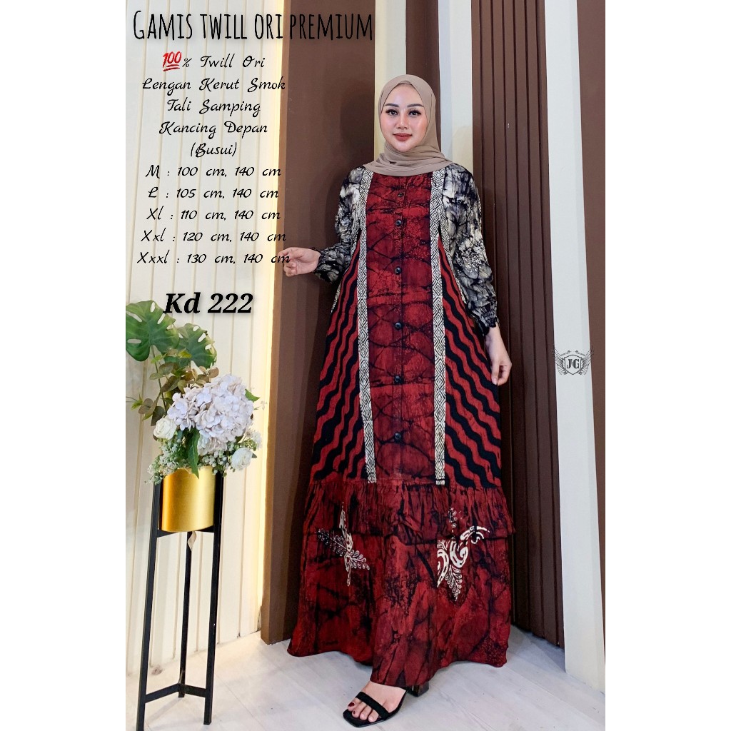 NEW GAMIS TWILL ORI CAP MALAMAN PREMIUM / GAMIS RAYON TWILL ORI MADONGAN / gamis syari