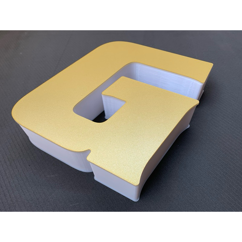 Huruf Timbul 3D Akrilik Non LED + LED