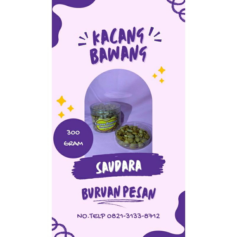 

kacang bawang super // kacang renyah // kacang goreng // Netto 300 Grm