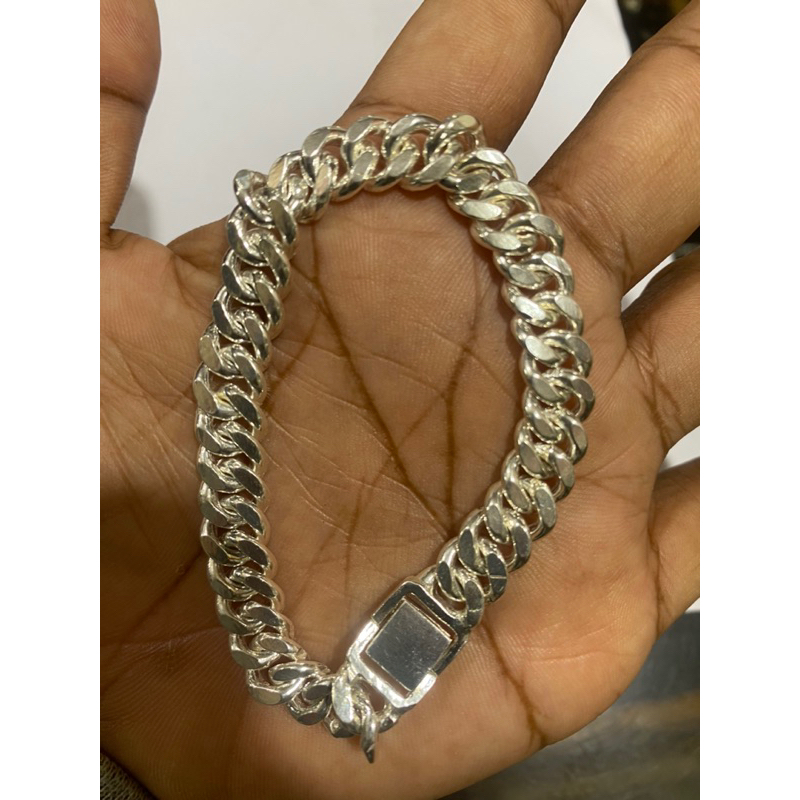 Gelang rantai pria dan wanita perak asli