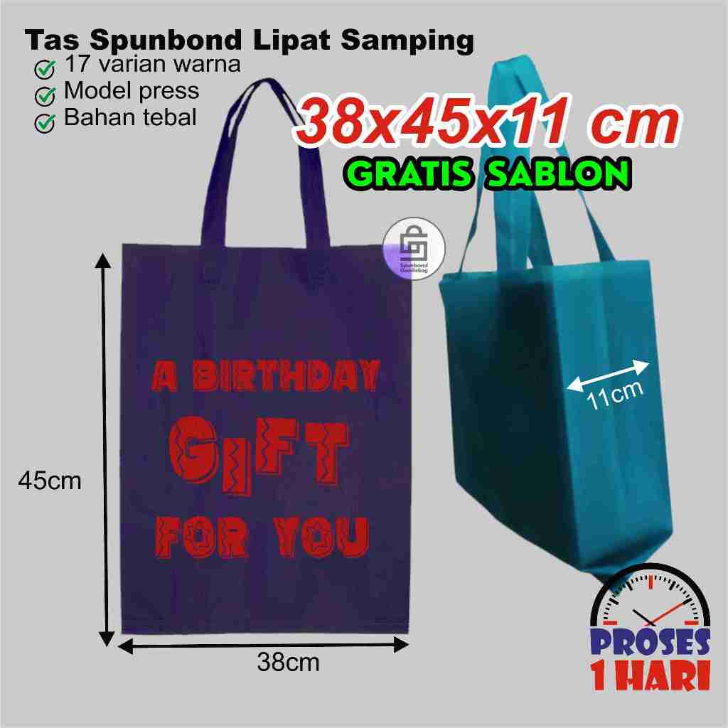

Goodie Bag Tas Spunbond Tali 38x45x11 cm Gratis Sablon