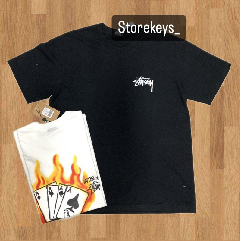 (FREE PAPPER BAG) KAOS STUSSY UNISEX STUSSY KARTU TSHRIT OVERSIZE STUSSY FULLTAG