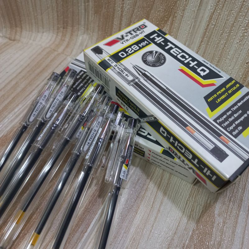 

PULPEN GEL Hi-Tech-Q V-TRO ISI 12pcs