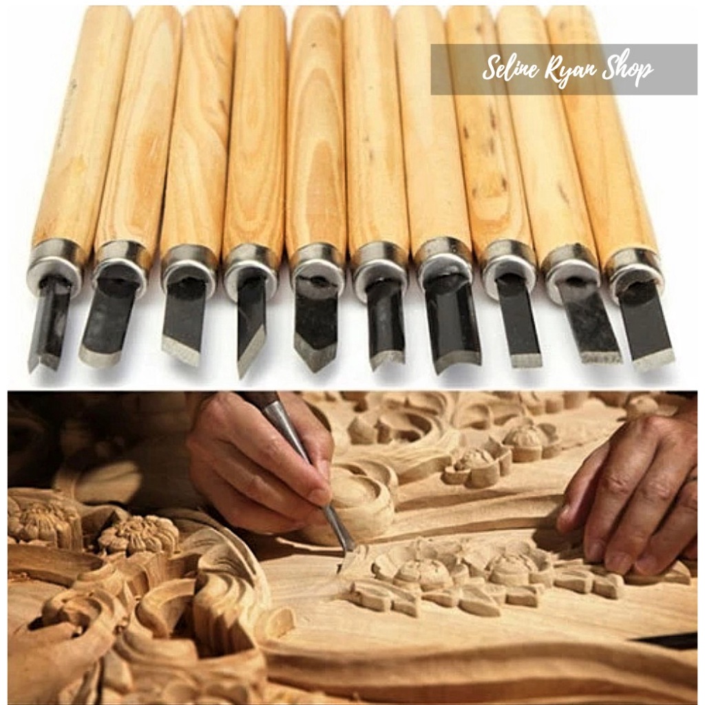 1 SET Pisau Ukir / Alat Pengukir Kayu & Clay Set / Pahat Tatah Ukir Engraving SET 3/6/10pcs
