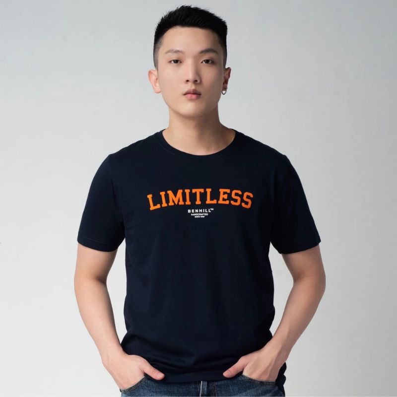 T-shirt Benhill Limitless black unisex -kaos distro