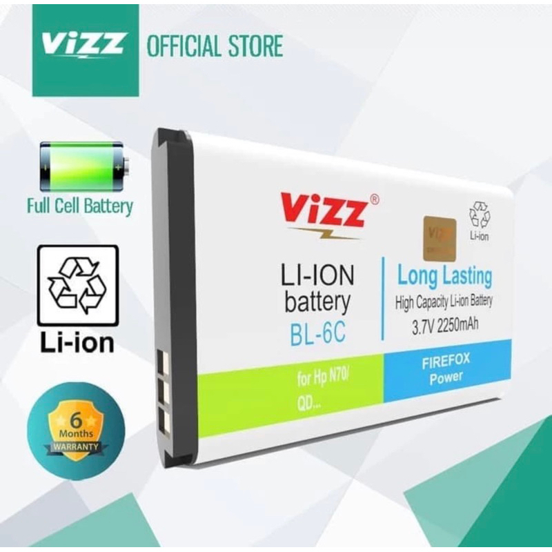 Baterai Nokia BL6P Vizz Double Power 6P