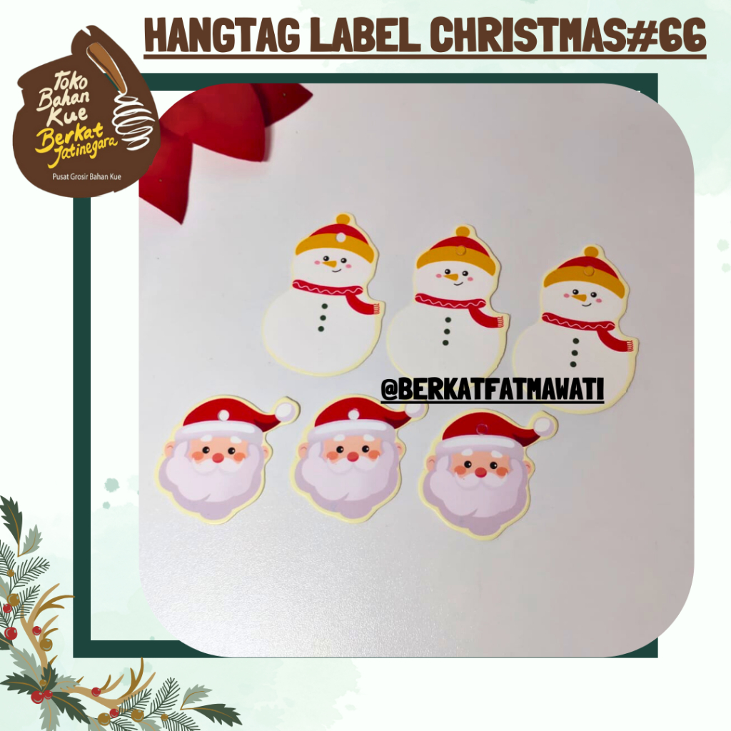 

HANGTAG LABEL CHRISTMAS #66 ISI 10 PCS / HANGTAG NATAL