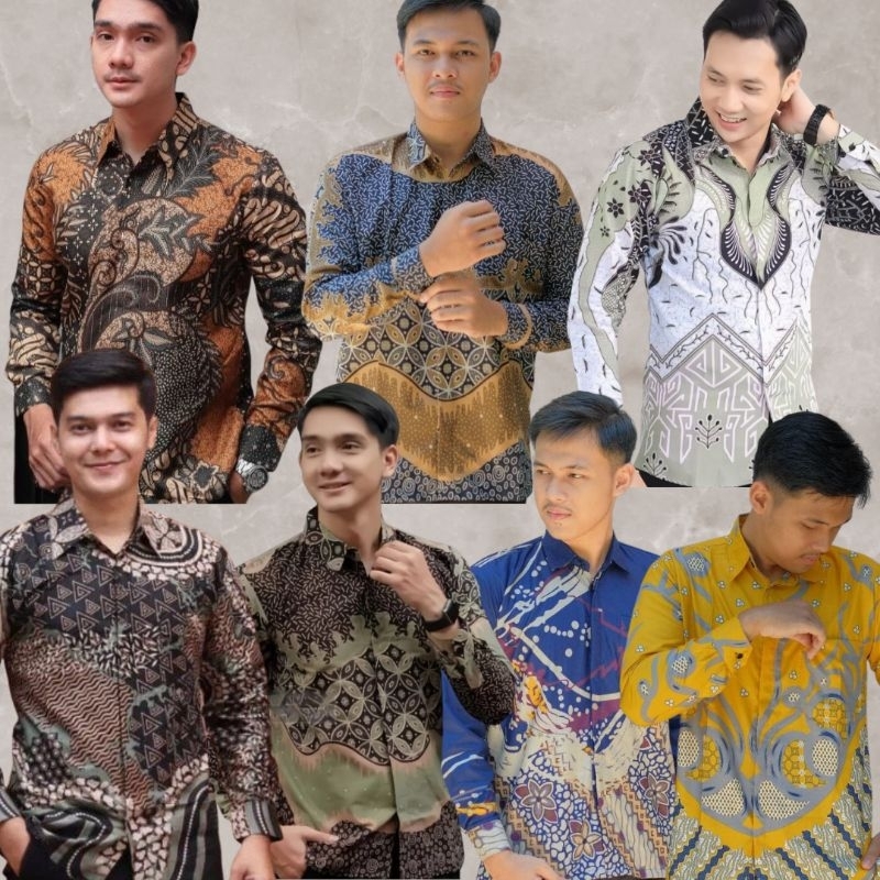 BATIK PRIA LENGAN PANJANG PRINTED / KEMEJA BATIK PRINT